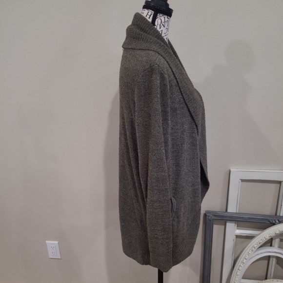 Max & Mia womens SZ M The Essential Travel Cardigan Olive green super soft cozy - Picture 4 of 11